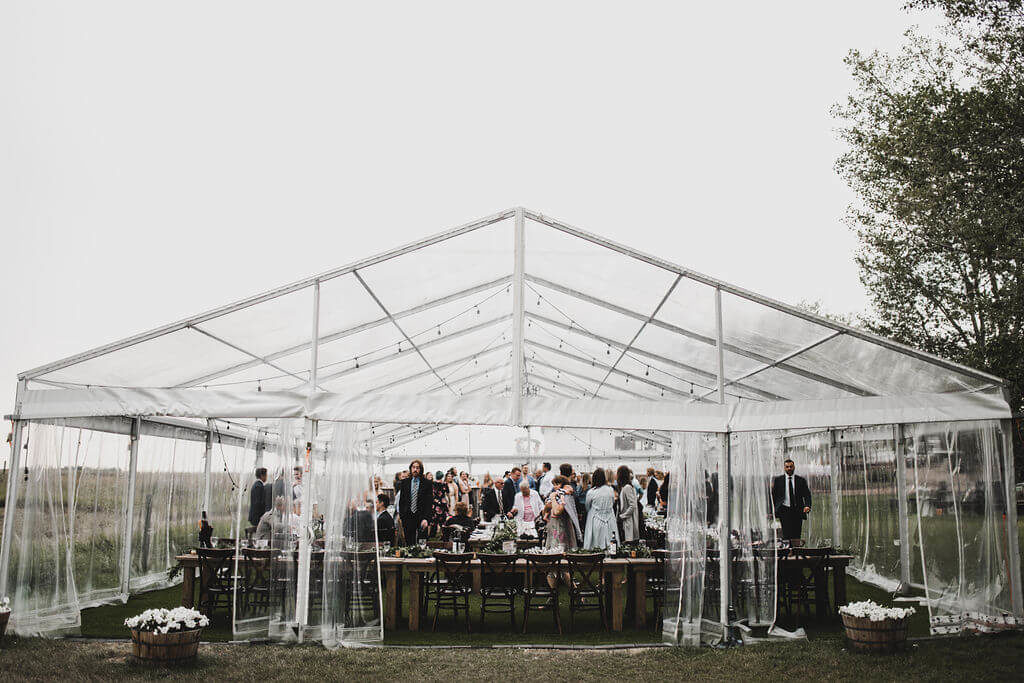 clear, transparent wedding tent perfect for an outdoor wedding. https://www.thegathered.ca