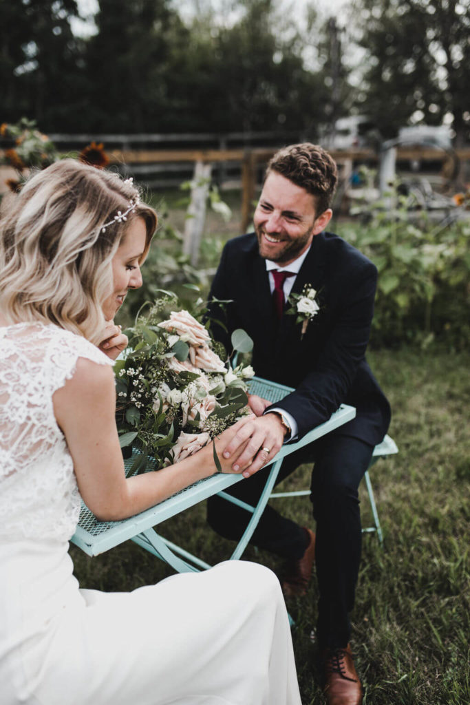 taking a moment to breathe in between the ceremony and reception, couples cute wedding photos! https://www.thegathered.ca