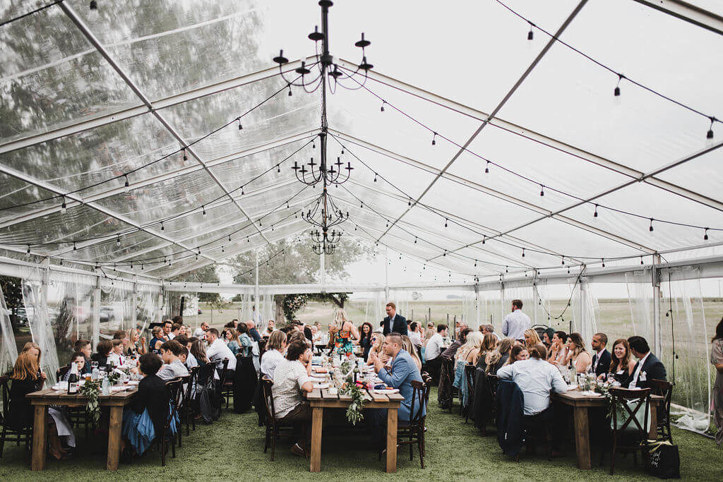 clear tented wedding, perfect for an outdoor wedding! https://www.thegathered.ca